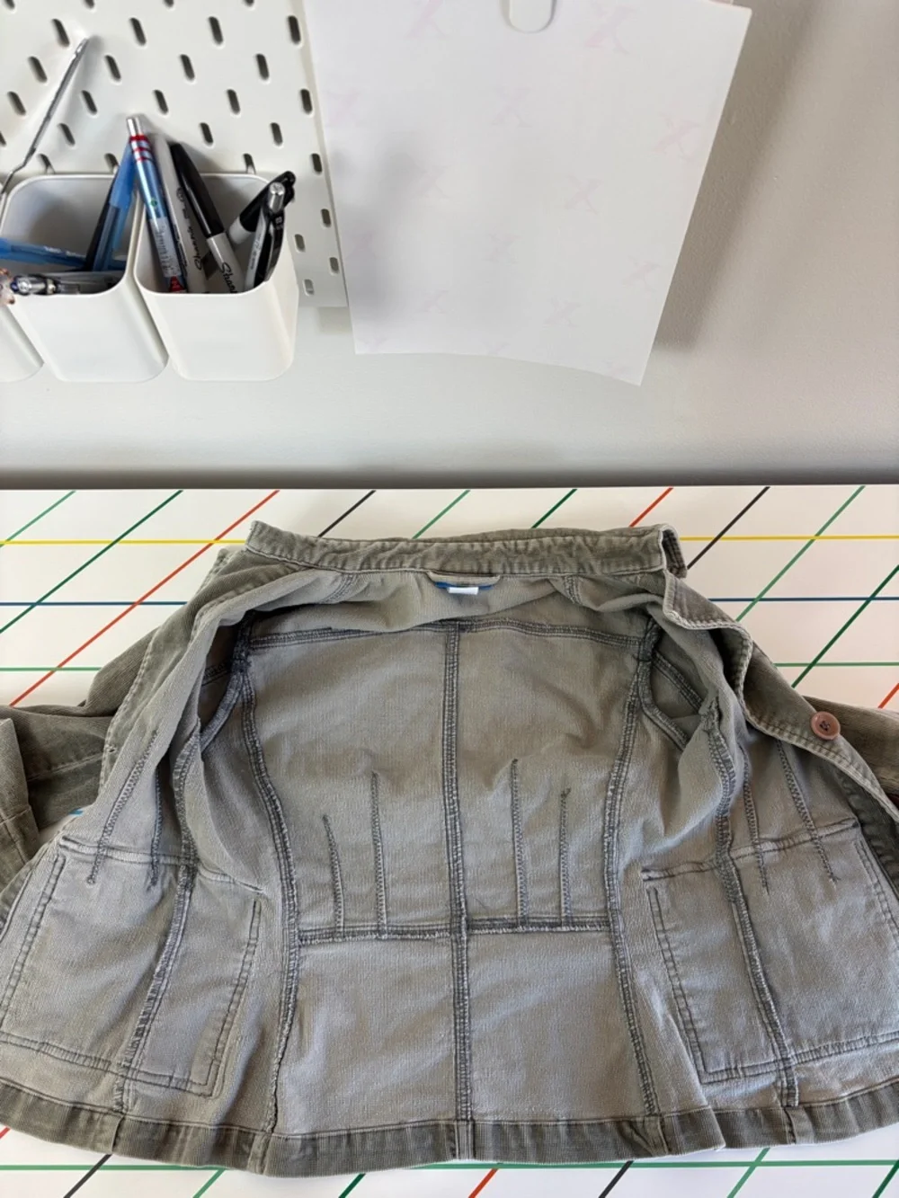 dELiA*s Grey-Green Utility Button-Front Jacket vintage Y2K XS Veronica Mars - Picture 12 of 12